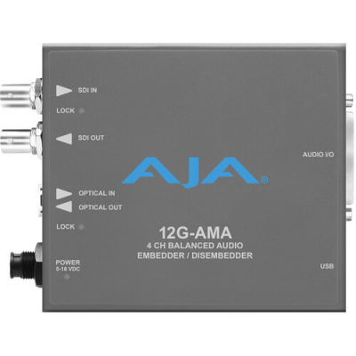 12G-AMA 12G-SDI, 4-Channel Balanced Audio Embedder/Disembedder