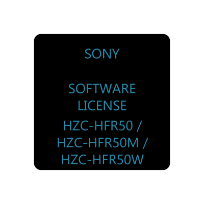 HZC-HFR50 / HZC-HFR50M / HZC-HFR50W Software licenses for shooting Max. HD 8x slow motion with HDC-5500 system camera