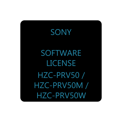 HZC-PRV50 / HZC-PRV50M / HZC-PRV50W Software licenses for shooting and transmission of Progressive video