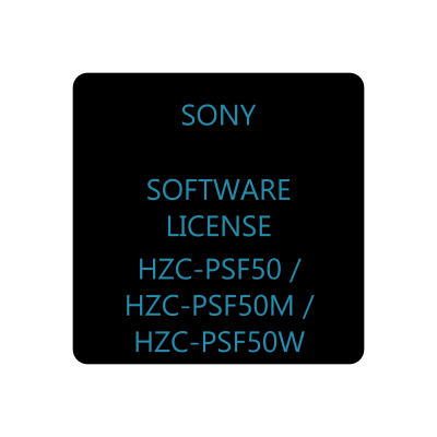 HZC-PSF50 / HZC-PSF50M / HZC-PSF50W Software licenses for shooting and transmission of PsF format video