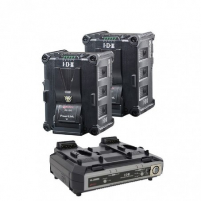 2 x IPL-98 Batteries, 1 x VL-2000S  Simultaneous Charger with 4 pin XLR DC Output (100W)