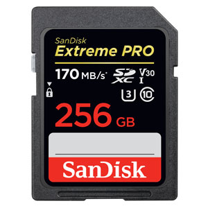 Extreme Pro 256GB UHS-1 U3 170MB/s SDXC Card