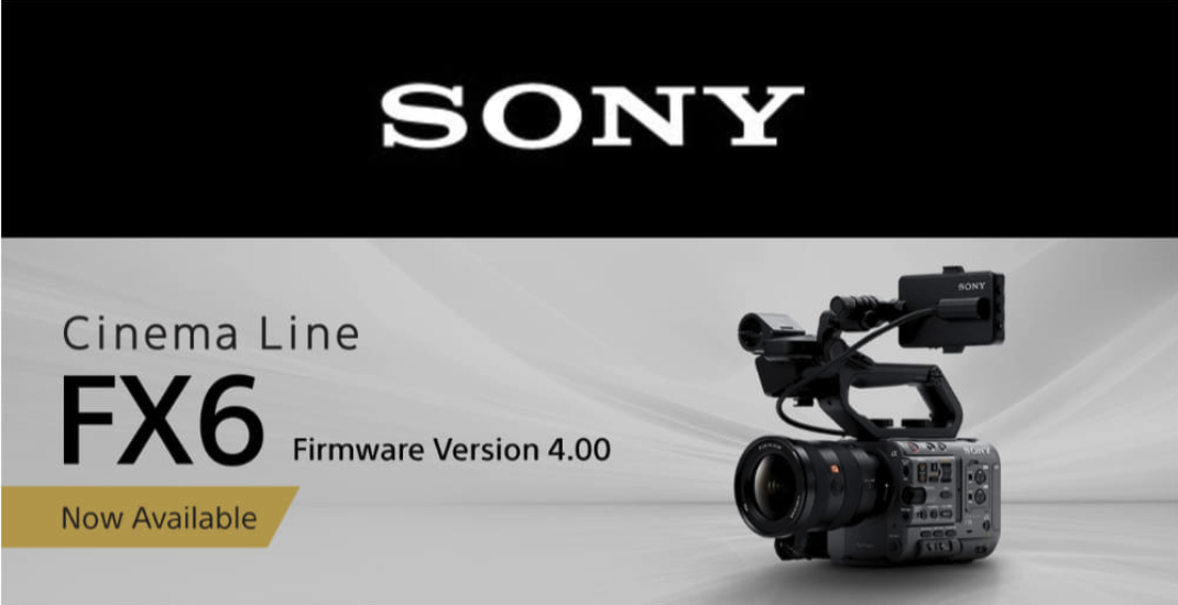 Nieuwe Software (v4.00) voor Sony ILME-FX6