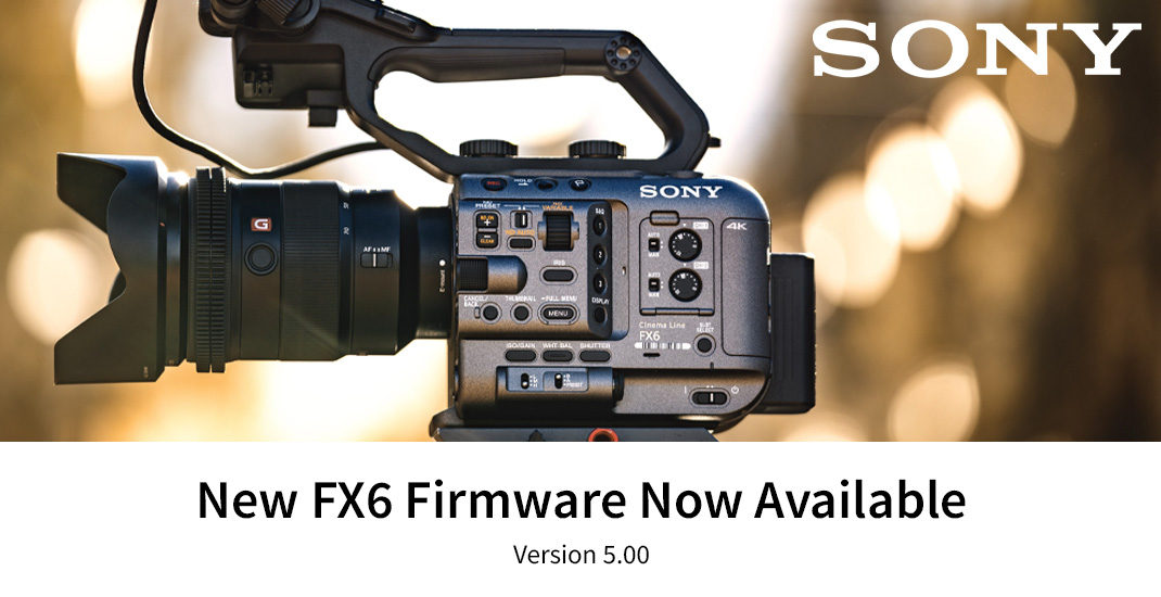 Nieuwe software (V5.00) Sony ILME-FX6